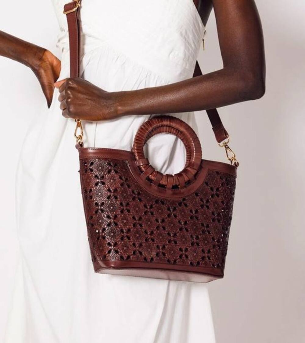 Cleobella Mercy Mini Tote Bag in Dark Brown NEW Quiet Luxury Boho Chic